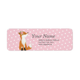 stickers voor schattig fox-retouradres