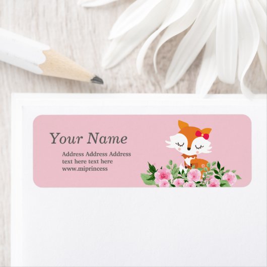 stickers voor schattig fox-retouradres (Insitu)