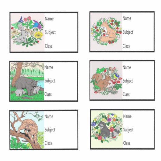 Stickers voor schoolboeken (Voorkant)