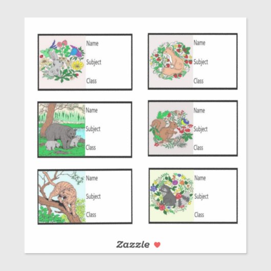 Stickers voor schoolboeken (Vel)