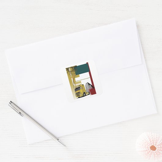 Stickers voor stadsvrachtwagens