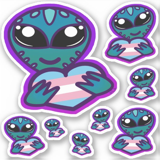 Stickers voor Trans- en Proud Alien (Voorkant)