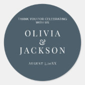 Stickers Voor Trouwdag Snoep Koekjes Zak Donkerbla (Voorkant)