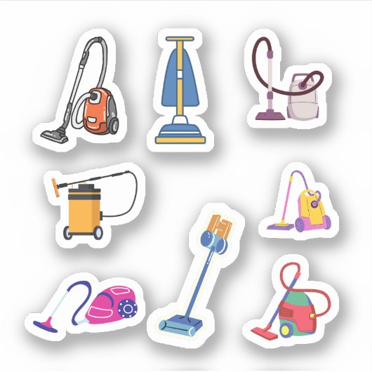 Stickers voor vacuümreiniger (Voorkant)