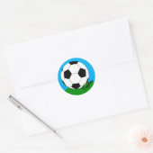 Stickers voor voetbalfans met monogram / Voetbal (Envelop)