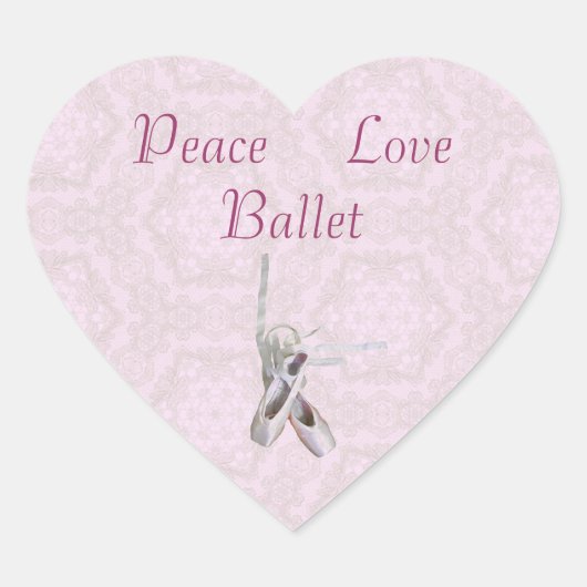 stickers voor 'vrede, liefde en ballet' (Voorkant)