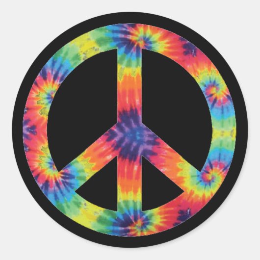 Stickers voor vredessignalisatie - Rainbow Hippie  (Voorkant)