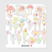 Stickers voor waterverf van melkhoudende tuinen (Vel)