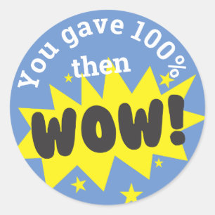 Stickers voor werknemersherkenning wow-inspanning