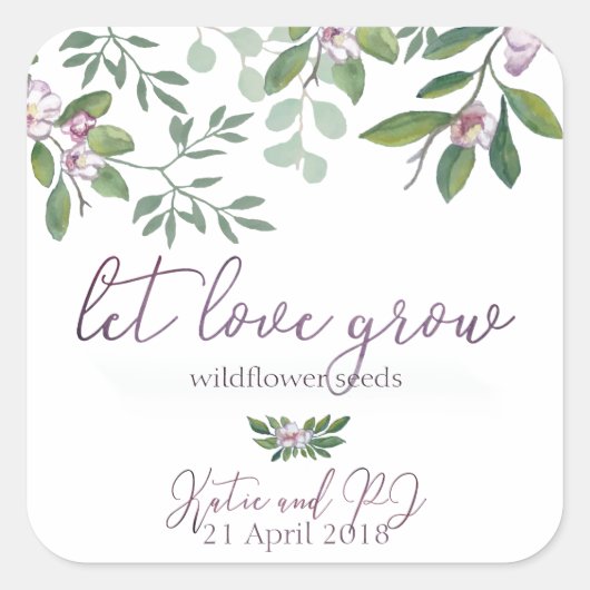 Stickers voor Wildflower Favors (Voorkant)