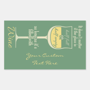 Stickers voor witte wijn Glas