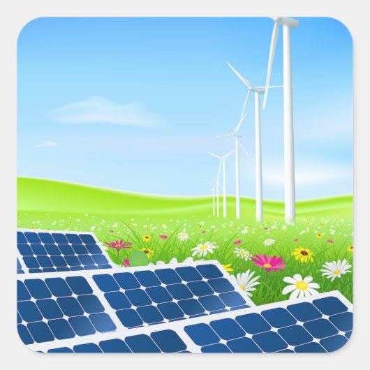 Stickers voor zonne- en windenergie (Voorkant)