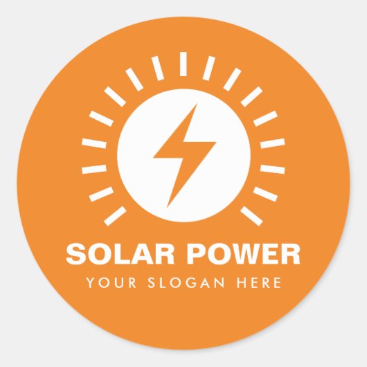 Stickers voor zonne-energie met aangepaste bedrijf (Voorkant)