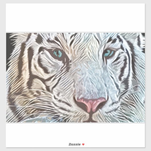 Stickers voor zwarte en witte tijger moderne lapto (Vel)