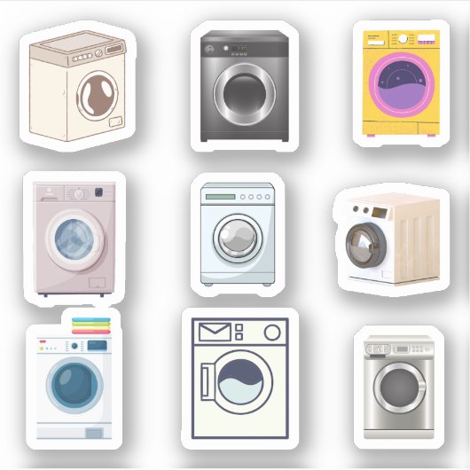 Stickers wasmachine (Voorkant)