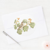 Stickers Waterverf Vogel in de herfst van de Tak R (Envelop)