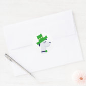 Stickers with St. Patrick's Day dog and clover (Envelop)