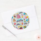 Stickers zalig verjaardagsfeest Halloween (Envelop)