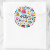 Stickers zalig verjaardagsfeest Halloween (Tas)