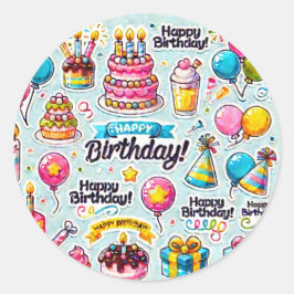 Stickers zalig verjaardagsfeest Halloween