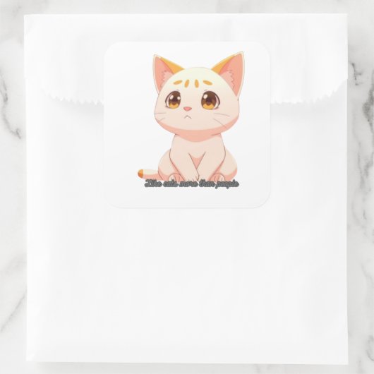 stickers zijn meer katten dan mensen (Tas)