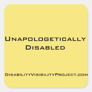 stickers zonder apologetische handicaps, vierkant