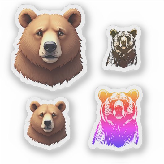 Stickersheet met beren sticker (Voorkant)