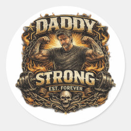 StickerSterke Papa Grappige Fitness Vader Sticker 