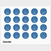 StickerX20 moderne Franse lelie Ronde Sticker (Vel)