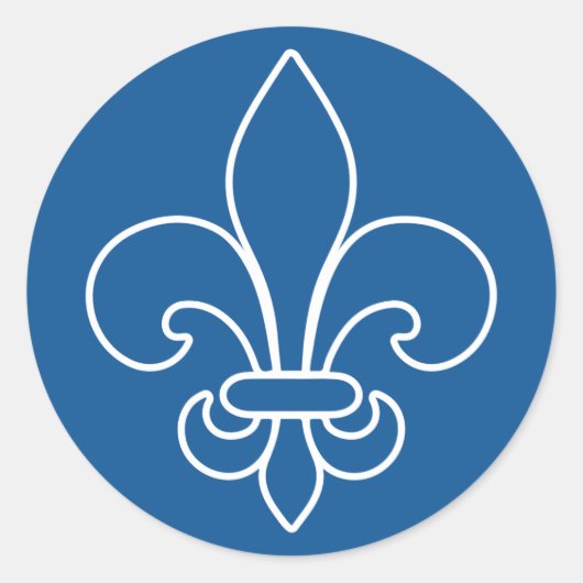 StickerX20 moderne Franse lelie Ronde Sticker (Voorkant)
