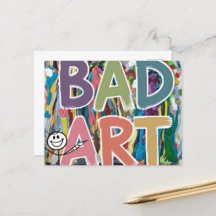 Stickfigure Bad Art Briefkaart