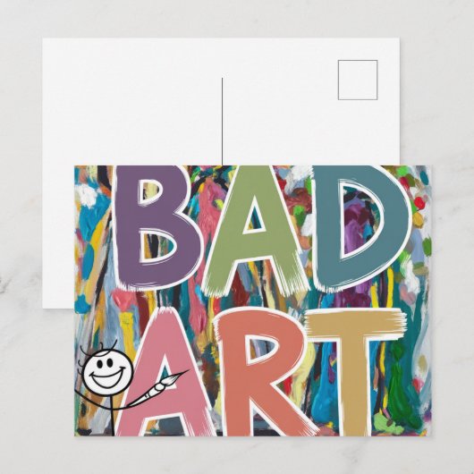 Stickfigure Bad Art Briefkaart (Voorkant / Achterkant)
