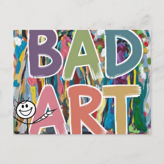 Stickfigure Bad Art Briefkaart (Voorkant)