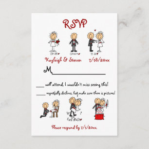Stickfigure RSVP Kaartje