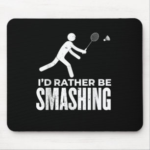 Stickfiguur Badminton - Ik zou liever Badminton ve Muismat