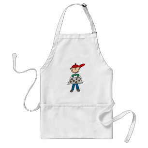 Stickfiguur bakt koekjes T-shirts en cadeaus Standaard Schort