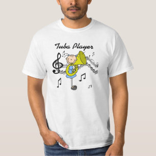 Stickfiguur meisje tubaspeler T-shirts en cadeaus