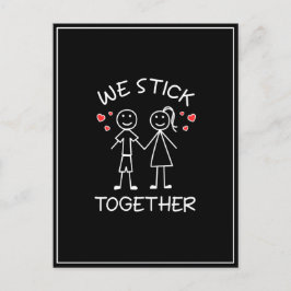 Stickfiguur Stickman Koppels Valentijnsdag Liefde  Briefkaart