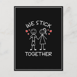 Stickfiguur Stickman Koppels Valentijnsdag Liefde  Briefkaart