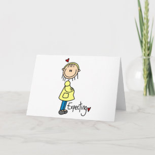 Stickfiguur Verwacht Baby Aankondiging