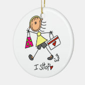 Stickfiguur voor winkelgebruik keramisch ornament (Links)