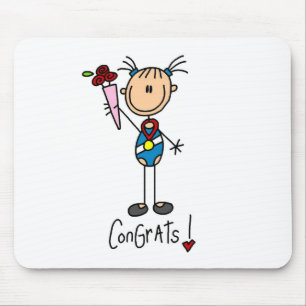 Stickfiguurmeisje wint medaille muismat