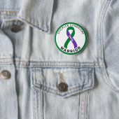 Stickler Syndrome Warrior Ribbon White Button (In situ)