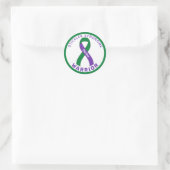 Stickler Syndrome Warrior Ribbon White Ronde Sticker (Tas)