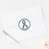 Stickler Syndrome Warrior Ribbon White Ronde Sticker (Envelop)