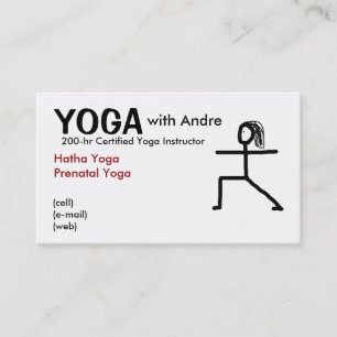stickman3, YOGA, met Andre, Certified Yoga Ins... Visitekaartje