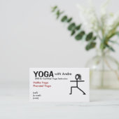 stickman3, YOGA, met Andre, Certified Yoga Ins... Visitekaartje (Staand voorkant)