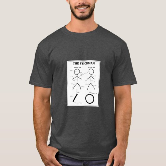 Stickman Anatomy Chart T-shirt (Voorkant)