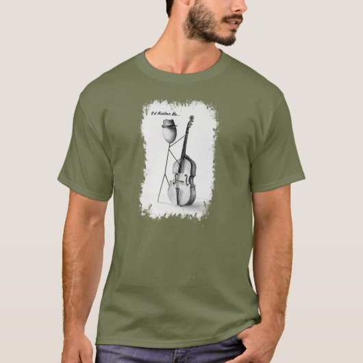 Stickman Bass Mannen T T-shirt (Voorkant)
