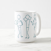Stickman Collectie Koffie Mok Set (Voorkant rechts)